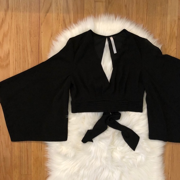 Tops - Kimono Sleeve Crop Top